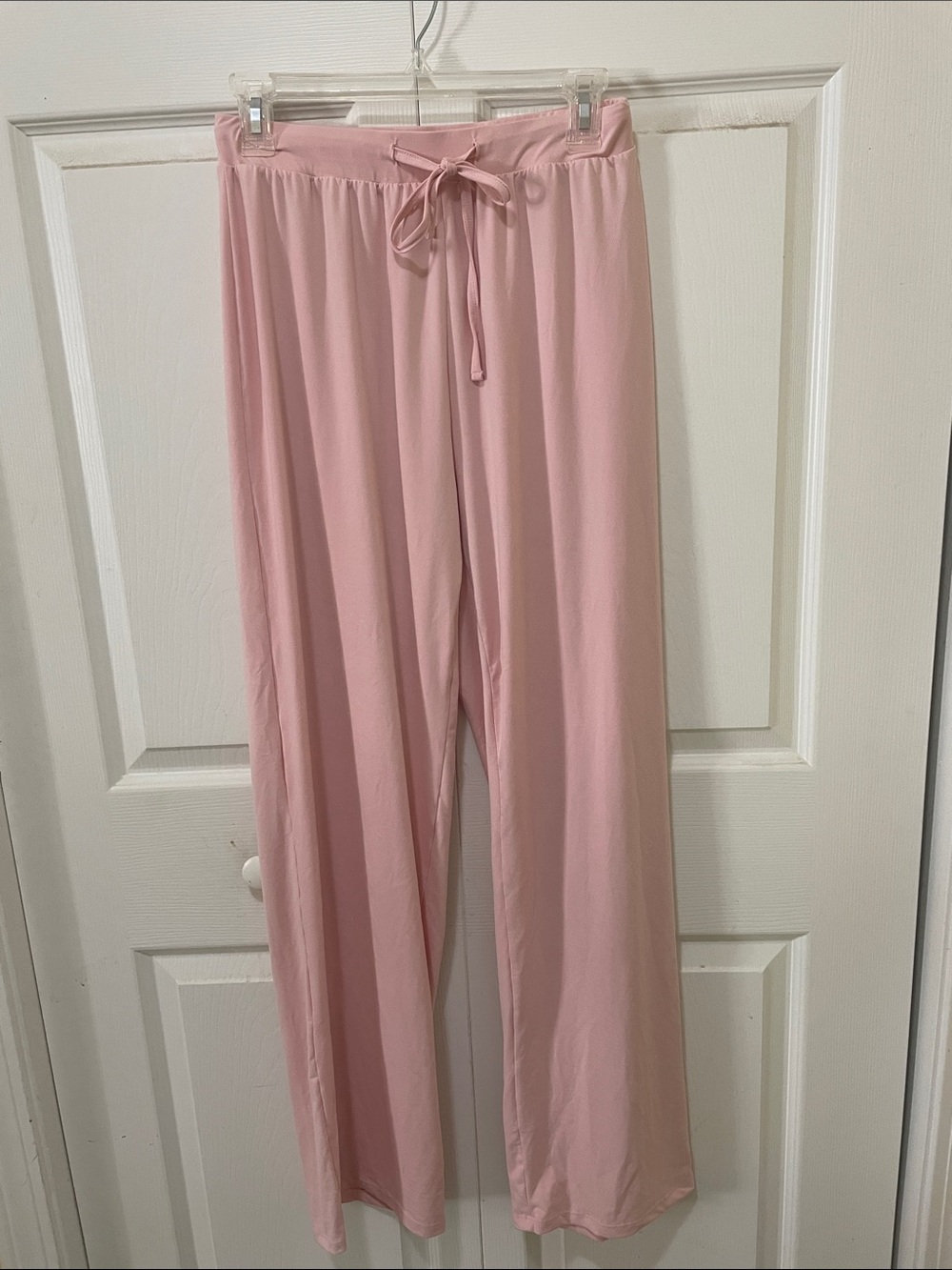 Kimberly C Light Pink Drawstring Lounge Pants Size M waist 14 rise 11 inseam 30